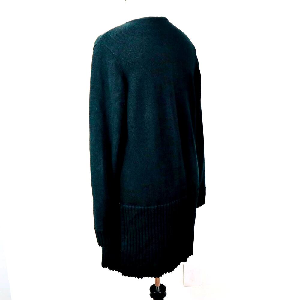 Cabi Size M ATC Offhand Cardigan Sweater Long Tie Neck 5827 Knit Black - Picture 4 of 11